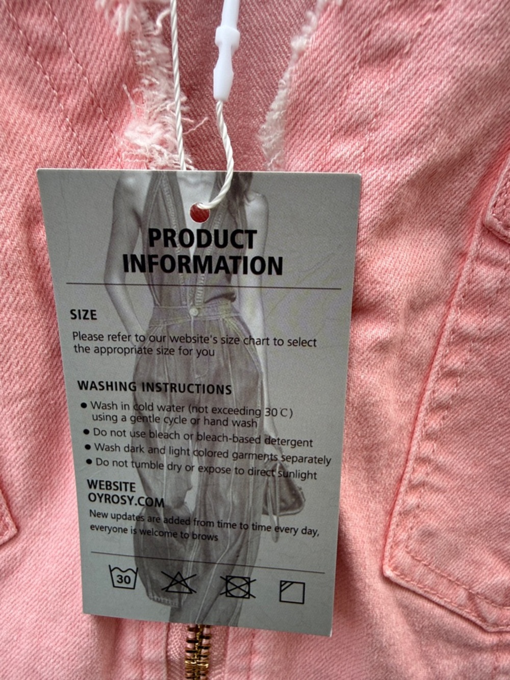 Sleeveless Pink Fringe Mini Dress with Front Zip - Picture 4 of 5